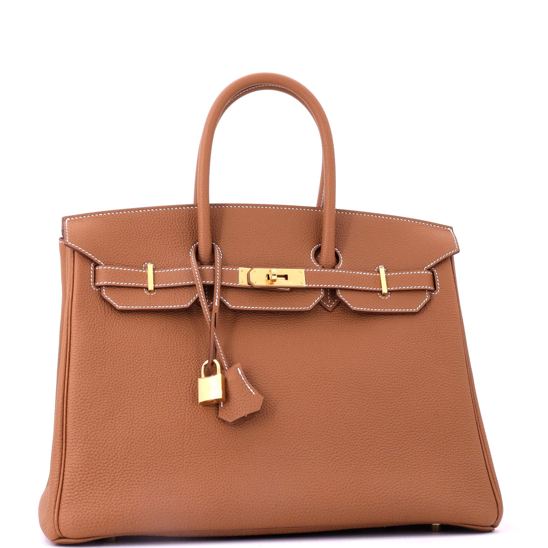 Pre-Owned Hermes Birkin Handbag Brown Togo with Gold Hardware 35, Alternate, color, Gold