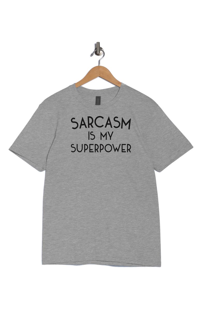Monster Digital Sarcasm Is My Superpower Graphic T-Shirt, Alternate, color, Sport Grey