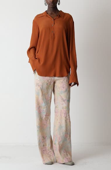 パンツ DRIES VAN NOTEN Embellished Linen Blend Paxy Pant Dries Van Noten Paxy Washed Cotton Pants | Saks Fifth Avenue