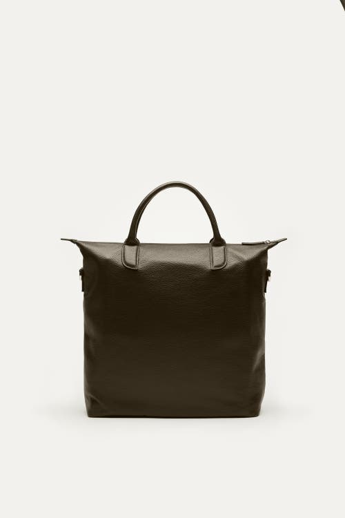 Want Les Essentiels De La Vie Want Les Essentiels O'hare Pebble-grained Leather Tote In Dark Brown