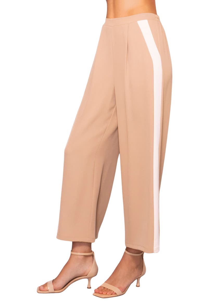 Side Stripe Wide Leg Pants, Alternate, color, LIGHT KHAKI/ BONE