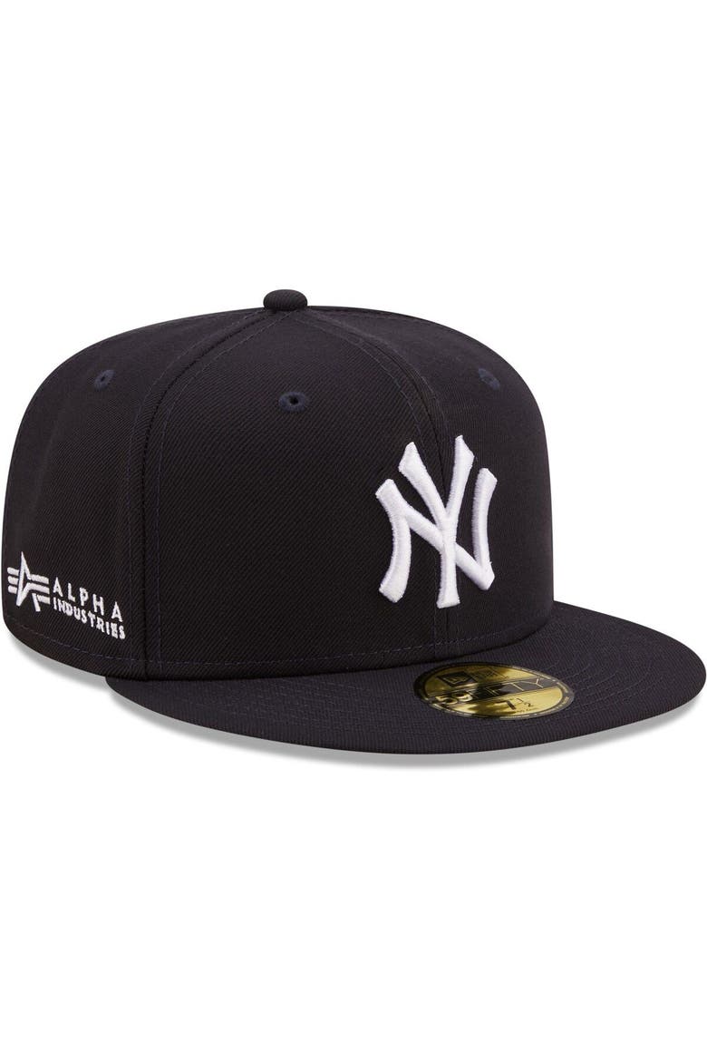 Men's New Era x Alpha Industries Navy New York Yankees 59FIFTY Fitted Hat, Alternate, color, Navy