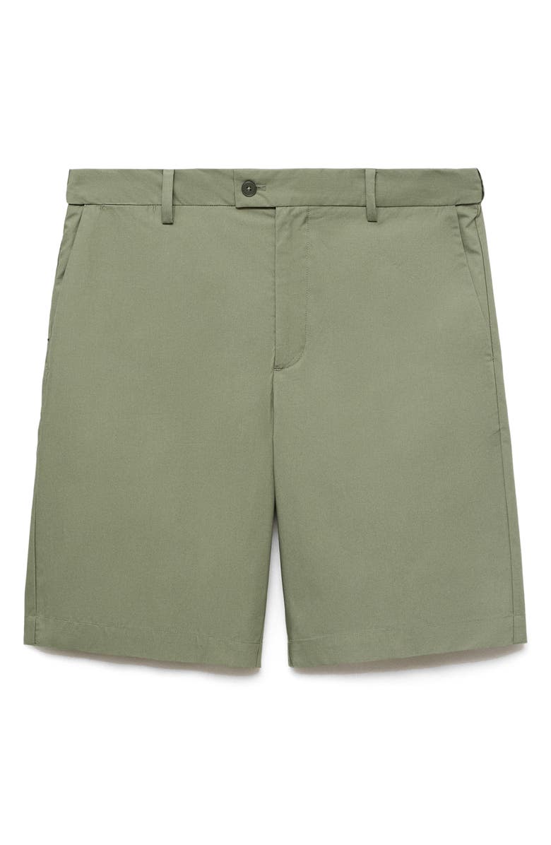 MANGO Cotton Bermuda Shorts, Alternate, color, Mint Green