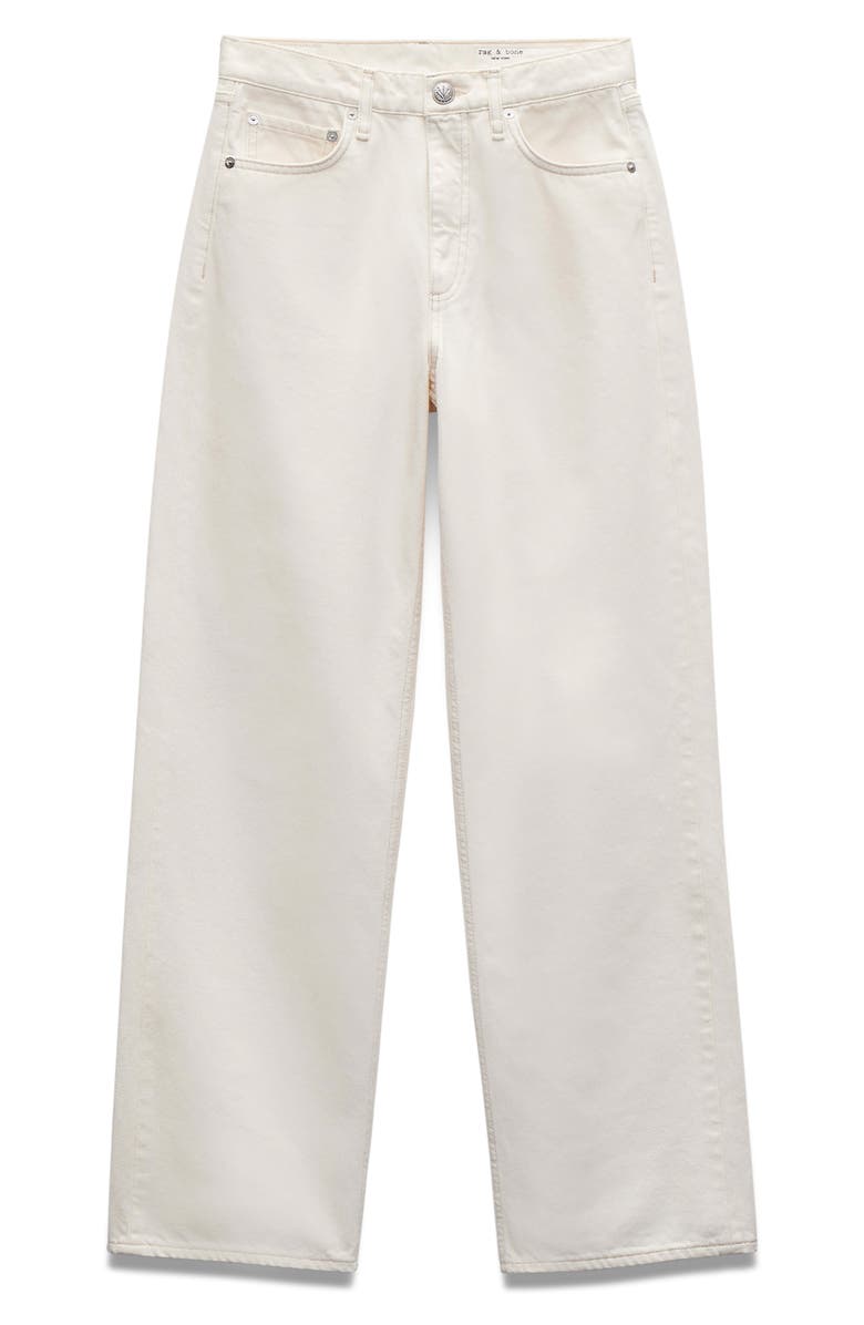 rag & bone Shea High Waist Relaxed Straight Leg Jeans, Alternate, color, Ecru