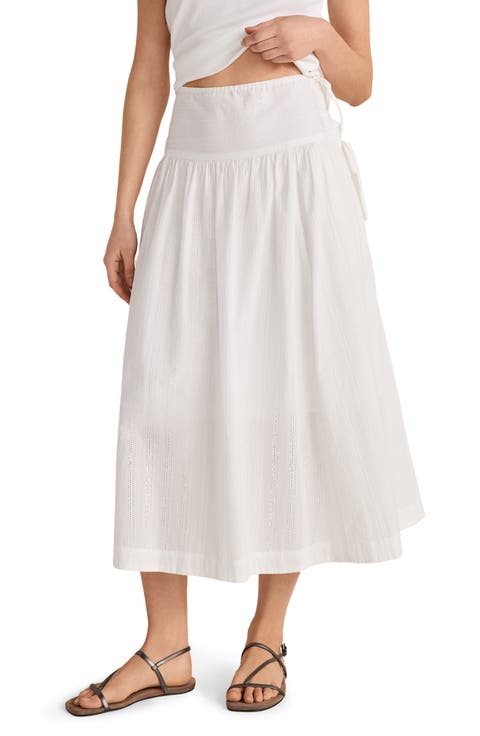 Organic Cotton Eyelet Drop Waist Skirt
