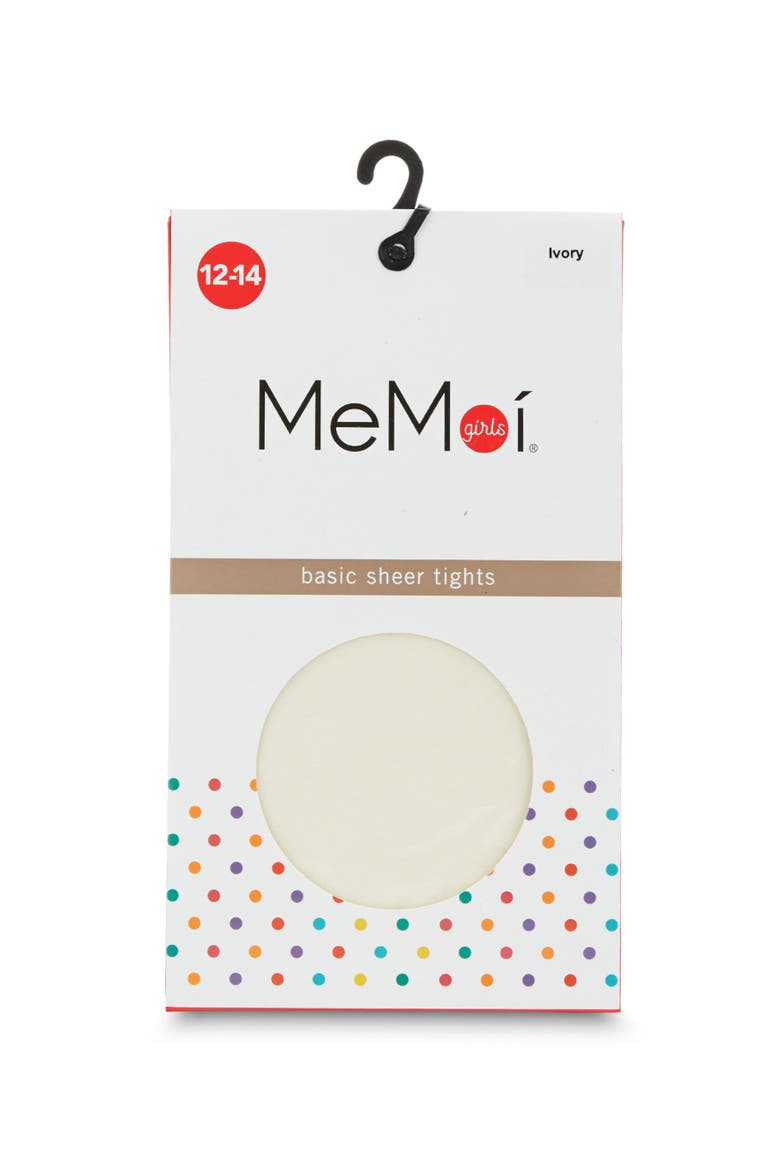 Sheer Nylon Tights, Alternate, color, Ivory