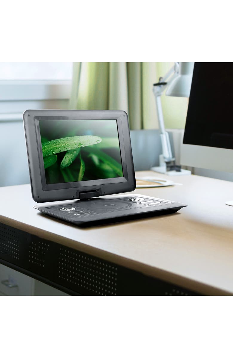 Trexonic 13.3in Portable TV+DVD Player with Color TFT LED Screen and USB/HD/AV Inputs, Alternate, color, Black