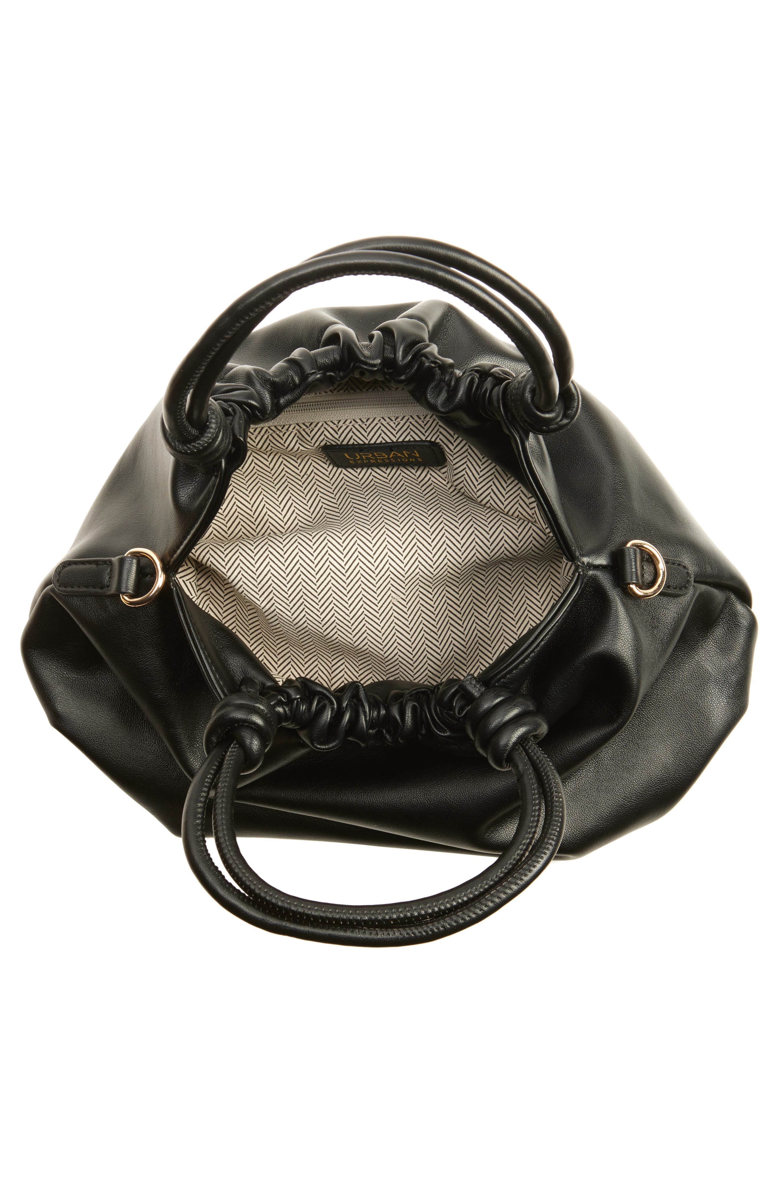 URBAN EXPRESSIONS HANDBAGS Faux Leather Bucket Bag, Alternate, color, Black