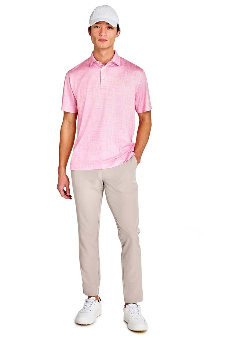 Regular Fit Chambray Recycled Performance Golf Polo, Alternate, color, CORAL