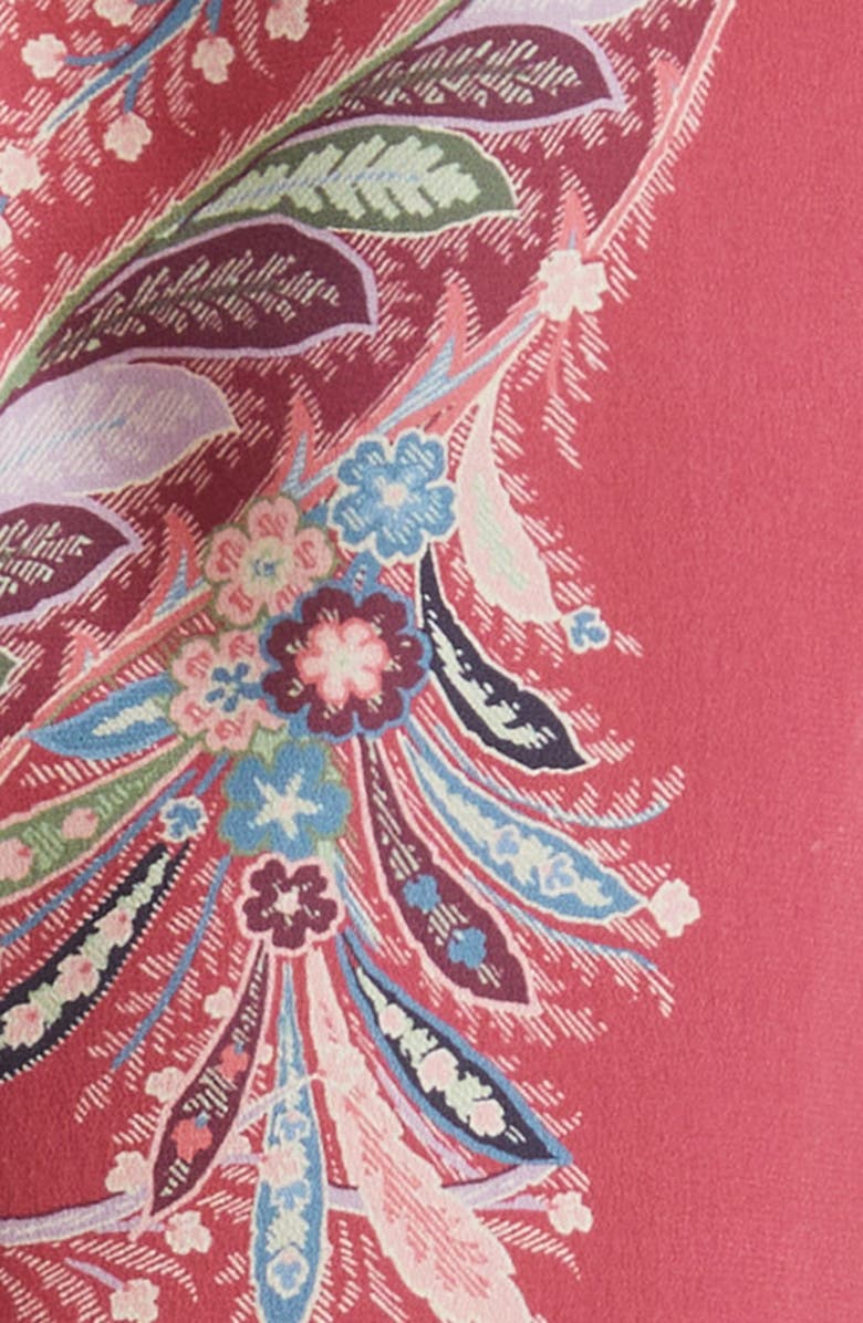 Etro Paisley Silk Poncho, Alternate, color, X0868 Burgundy