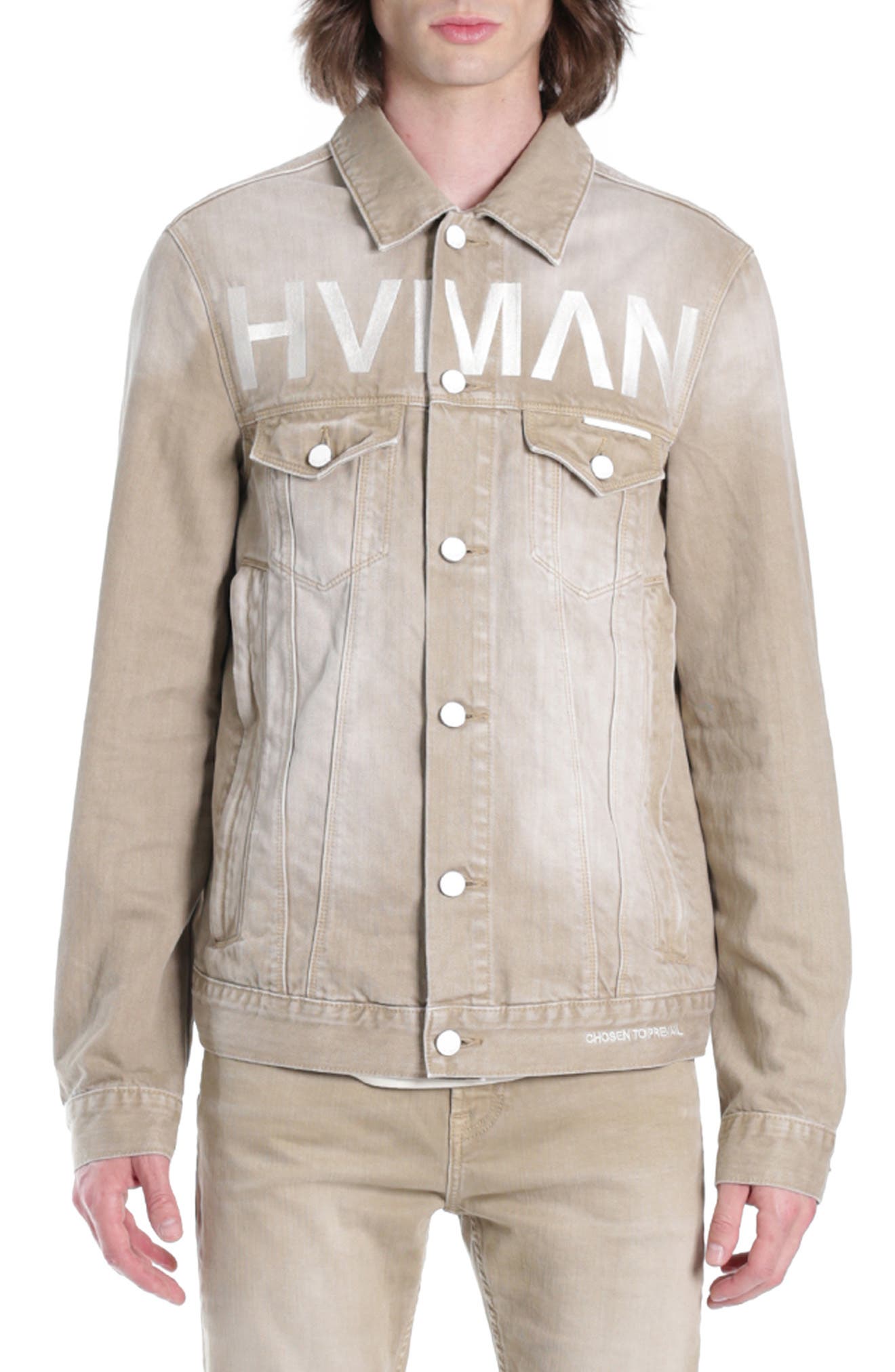 HVMAN MK2 Embroidered Logo Denim Trucker Jacket