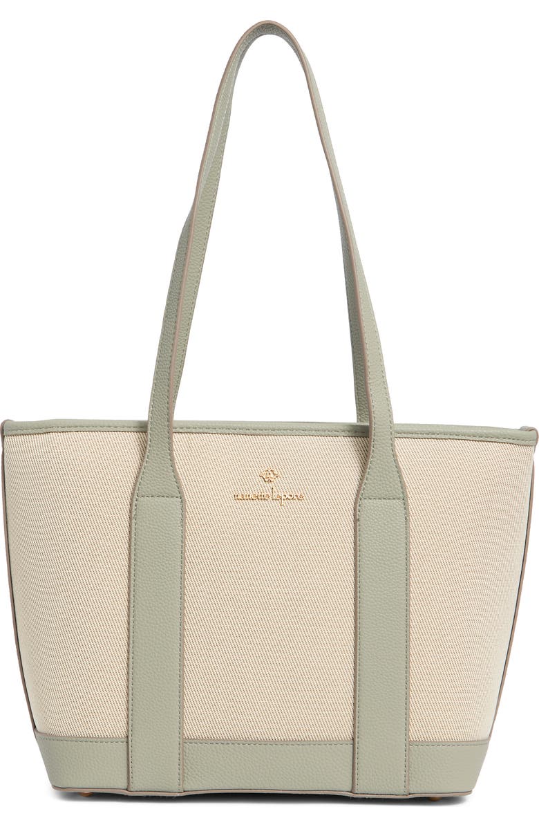 Nanette Lepore Sylas Tote Bag with Wristlet Pouch, Main, color, Natural - Clary Sage