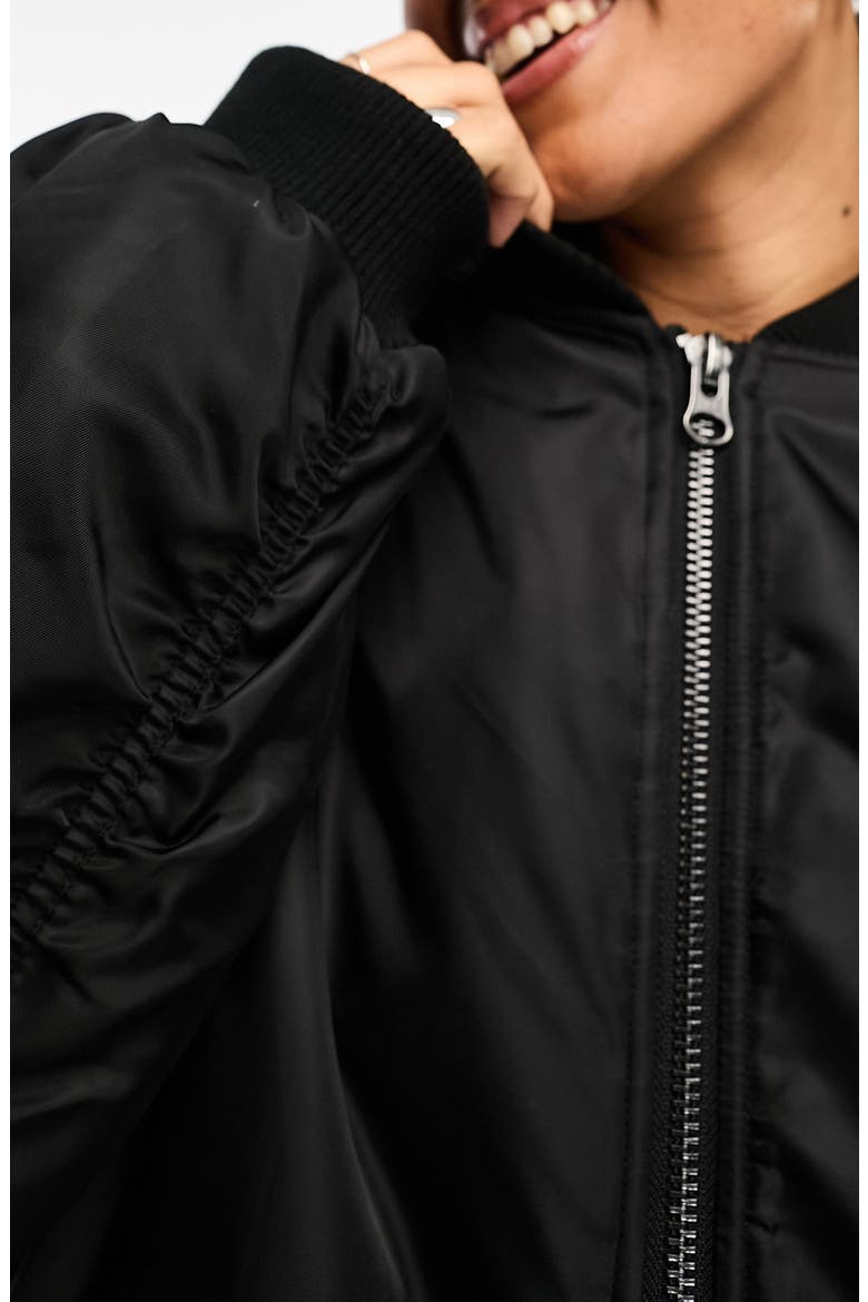 Oversize Bomber Jacket, Alternate, color, BLACK