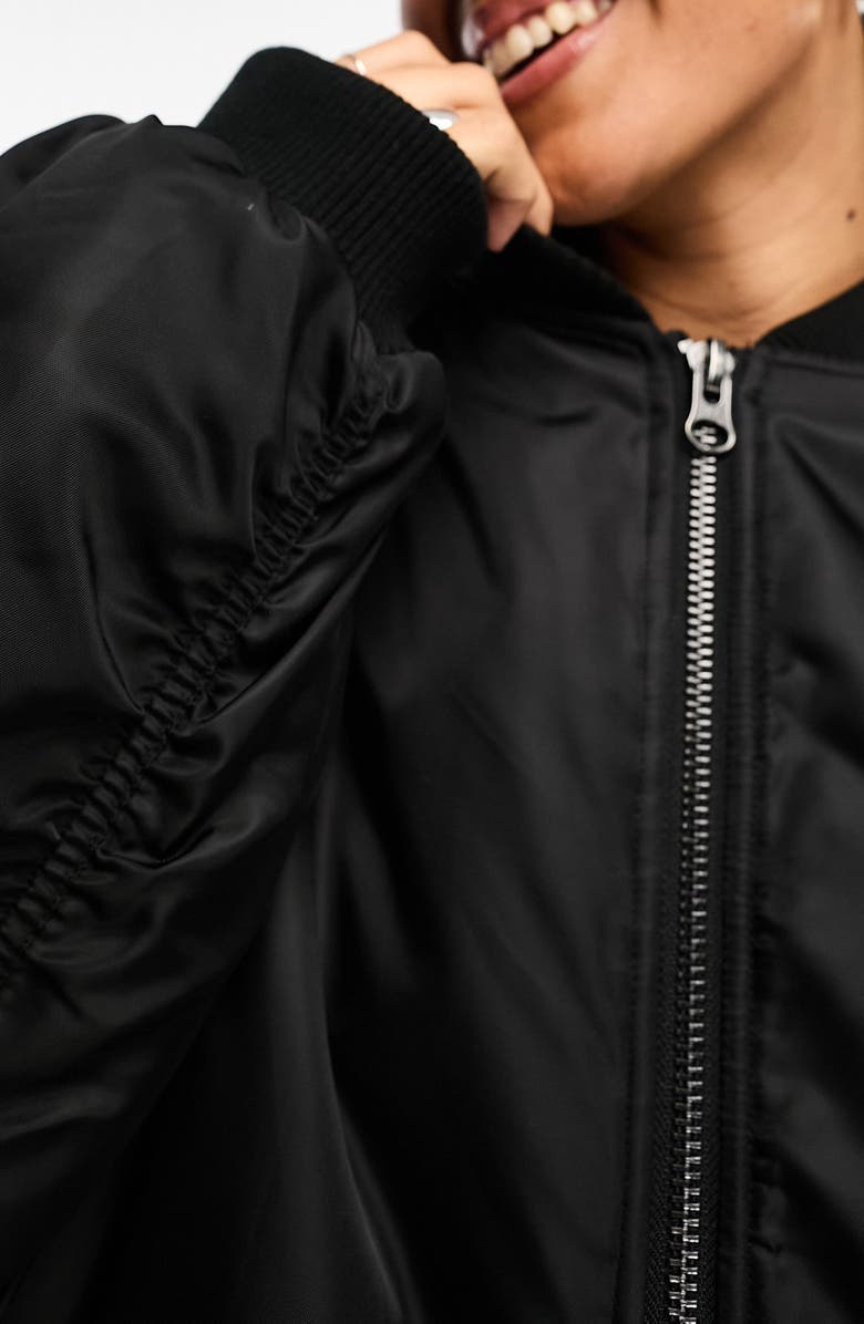 ASOS DESIGN Oversize Bomber Jacket, Alternate, color,
