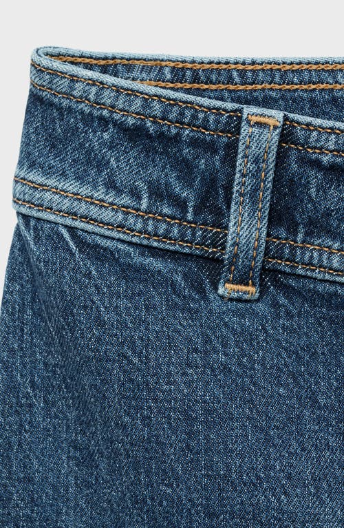 Mango Catherin Frayed High Waist Wide Leg Culotte Jeans In Multi