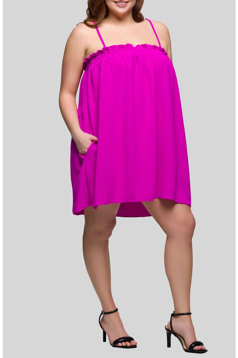 Jersey Shift Dress, Alternate, color, MAGENTA