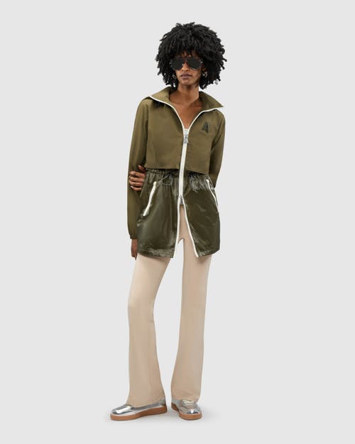 Alpenhaus Valmenier Raincoat With Retractable Hood In Olive