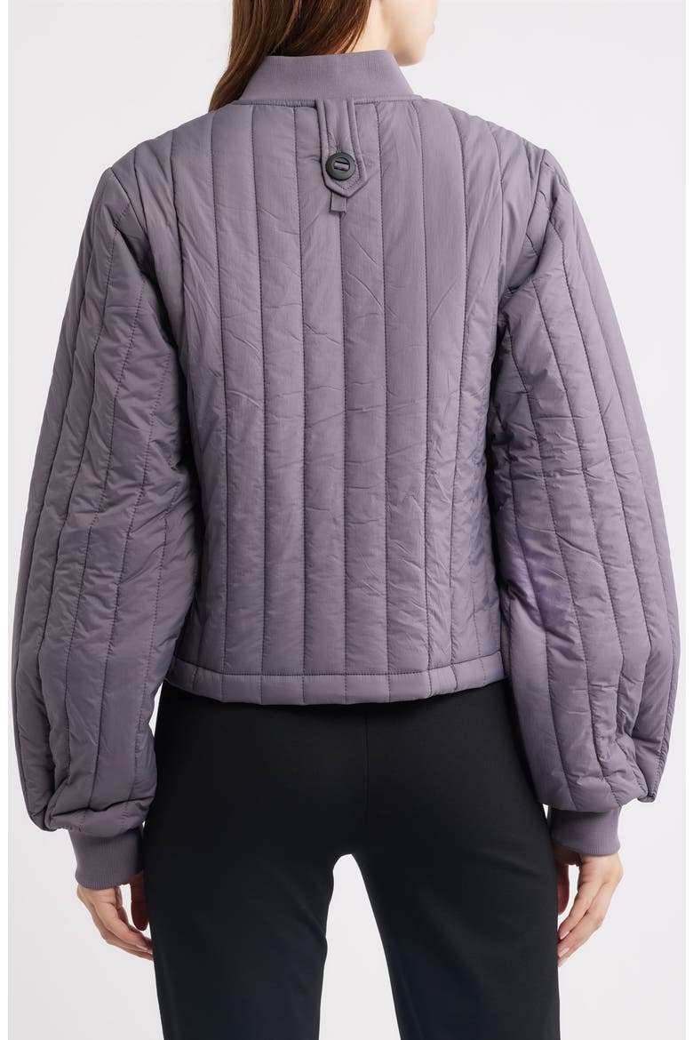 Banja Quilted Liner Bomber Jacket, Alternate, color, VIOLET STEEL