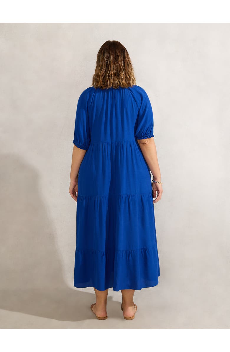 Live Unlimited Tiered V-Neck Midaxi Dress, Alternate, color, Blue