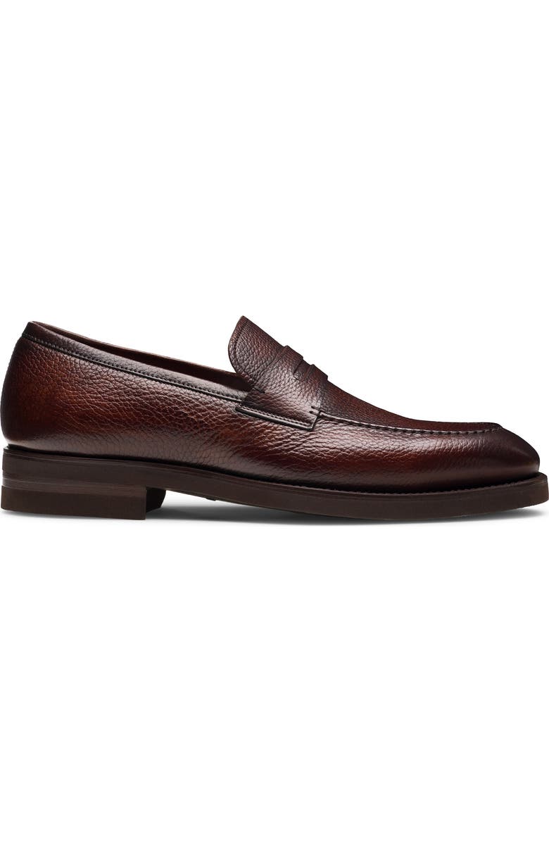 Magnanni Matlin V Penny Loafer, Alternate, color, Mid Brown