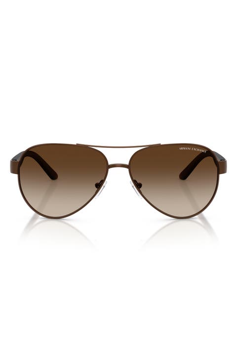 59mm Gradient Pilot Sunglasses