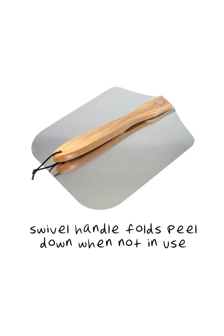 Aluminum Pizza Peel w/ Folding Handle, 12x14-Inch, Alternate, color, Metallic Silver