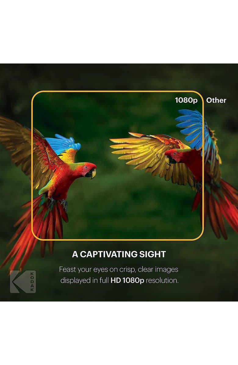 Kodak FLIK HD9 Smart Projector, Portable Mini Projector with Android TV & Bluetooth, Alternate, color, White