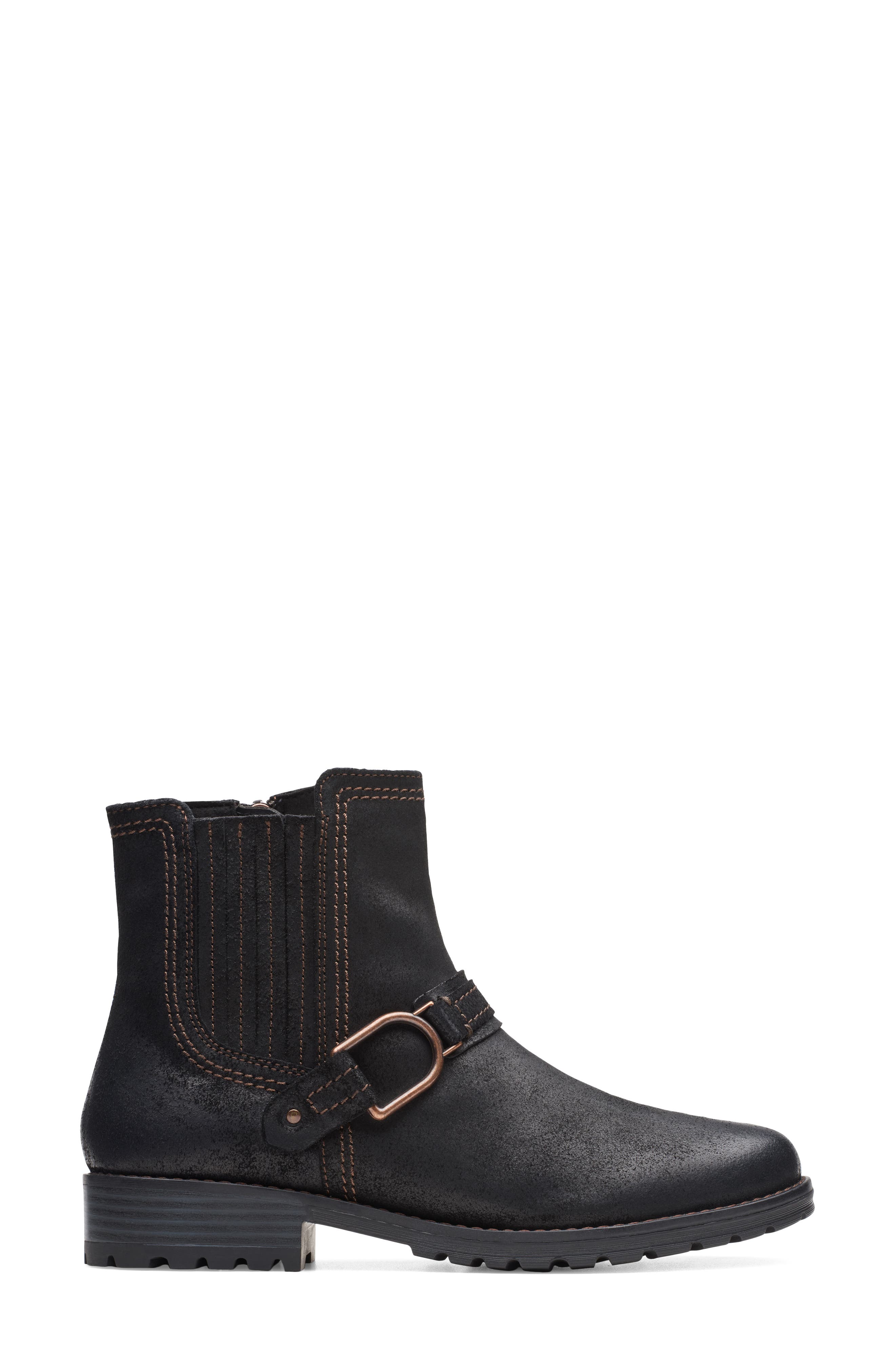 Clarks<sup>®</sup> Aspra Buckle Ankle Bootie, Alternate, color, 
