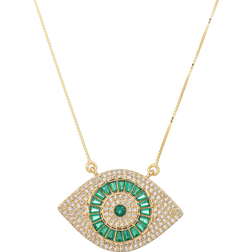 Eye Candy Los Angeles Evil Eye Pendant Necklace In Gold