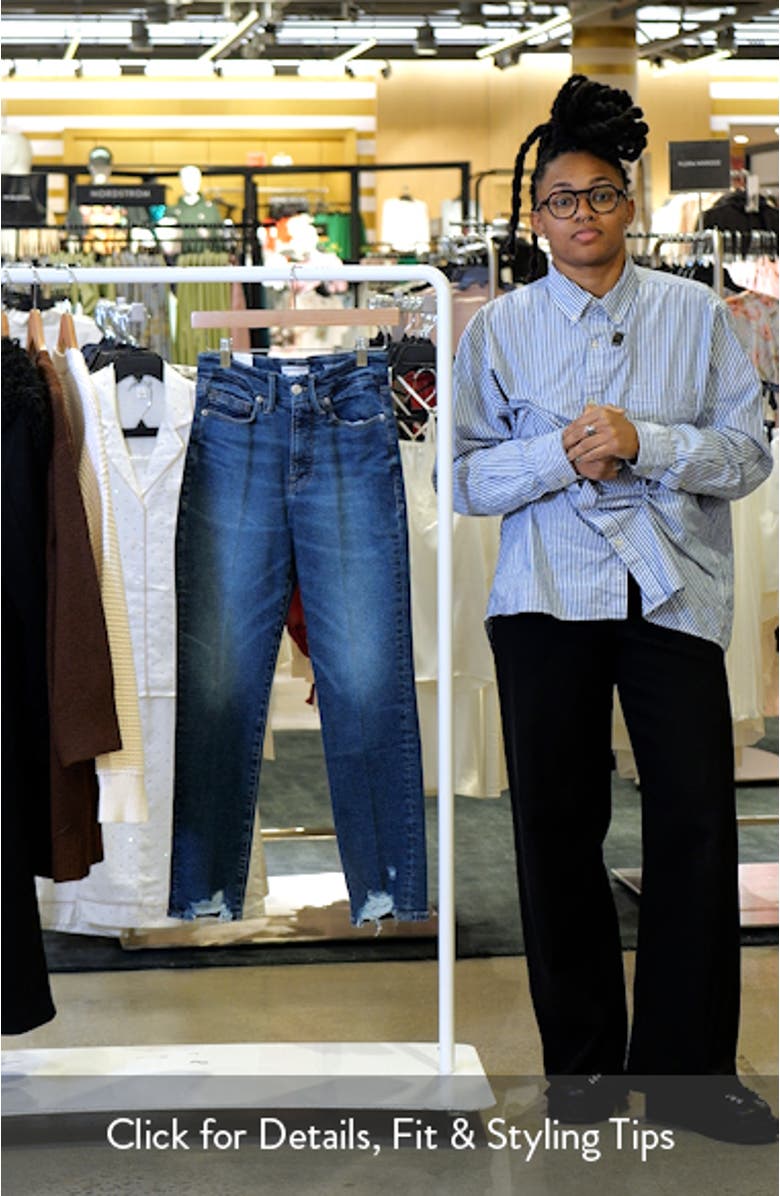 Good Legs Chewed Hem Ankle Straight Leg Jeans, sales video thumbnail