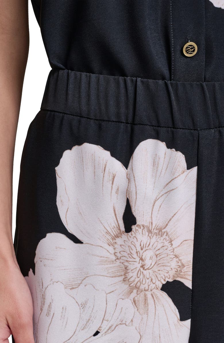 KARL LAGERFELD PARIS Placed Floral Soft Pants, Alternate, color, Midnight Navy Multi