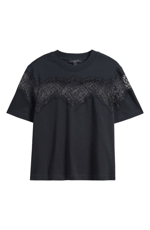 Lisa Lace Panel T-Shirt