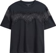 AllSaints Lisa Lace Panel T-Shirt