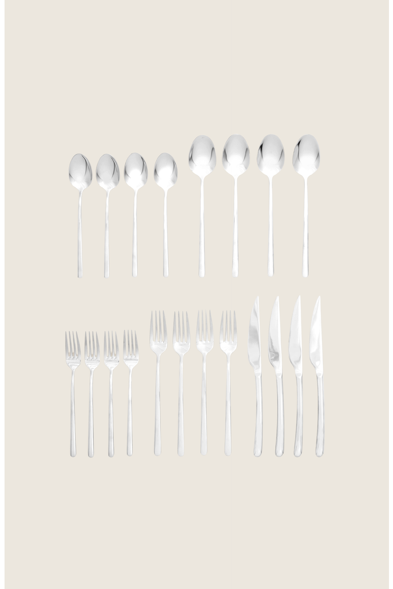 Emilia Mirror Flatware Set, Alternate, color, Metallic Silver