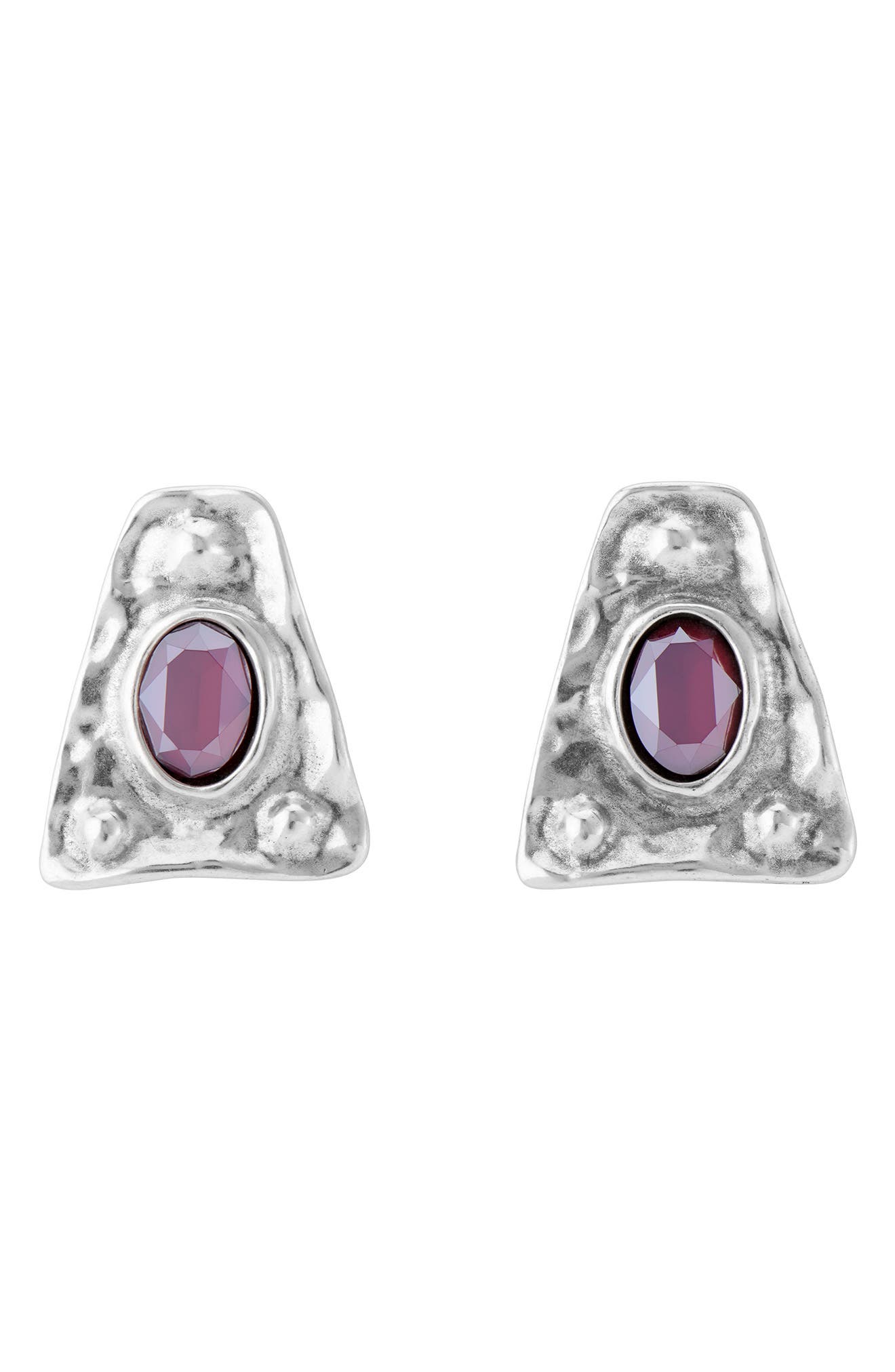 UNODE50 Teotihuacán Silver Plated Swarovski Crystal Pyramid Earrings ...