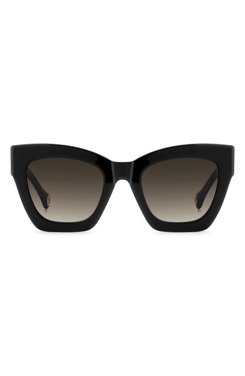 52mm Gradient Cat Eye Sunglasses