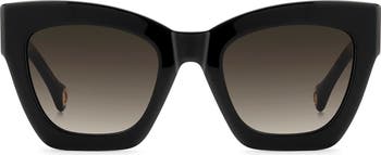 New $210 Women\'s Carolina Herrera 52mm Cat Eye Sunglasses in Black/Brown Carolina Herrera 52mm Cat Eye Sunglasses | Nordstrom main image 4