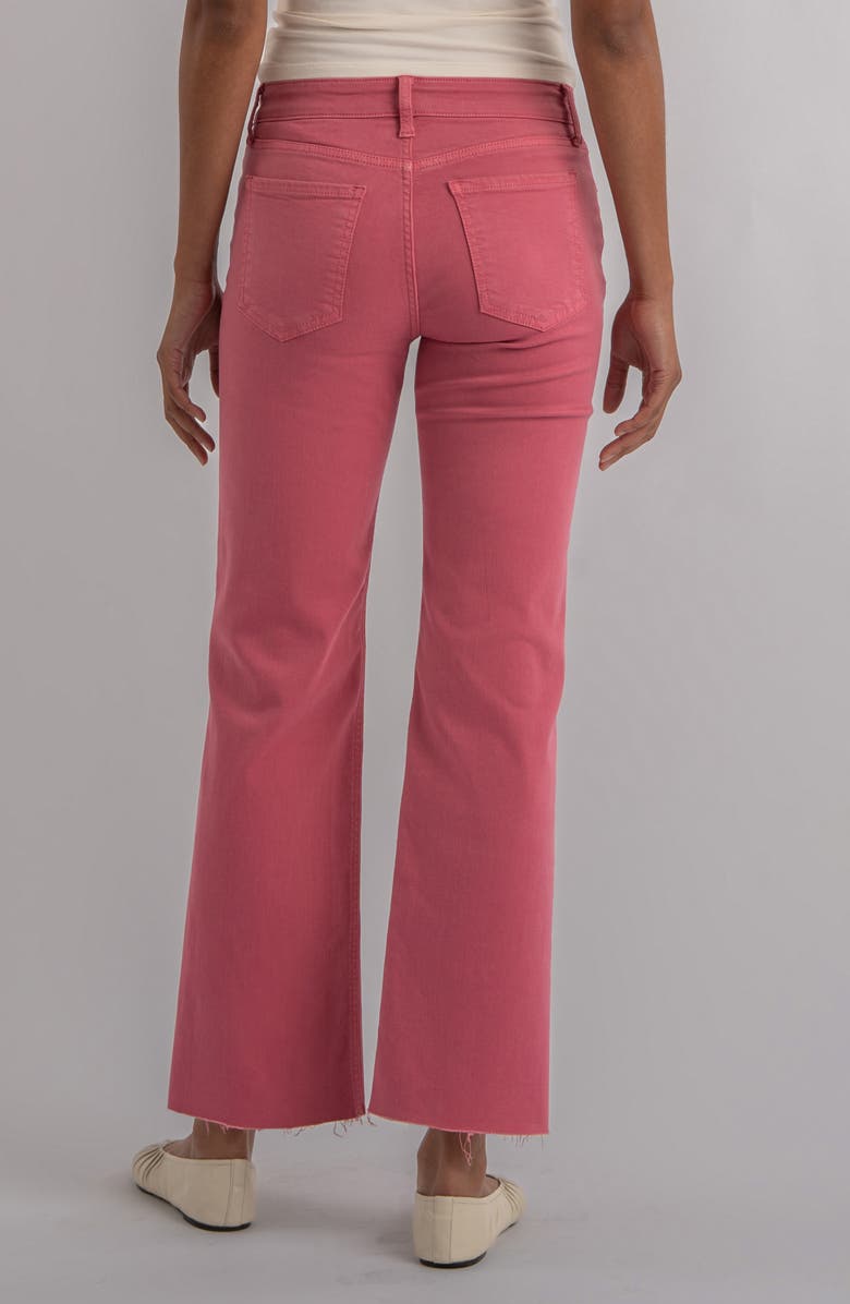 KUT from the Kloth Kelsey Raw Hem Ankle Flare Jeans, Alternate, color, Flamingo