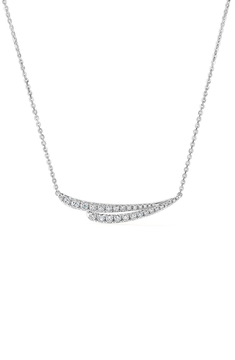 HEARTS ON FIRE Vela Pendant Necklace, Main, color, White Gold/ Diamond
