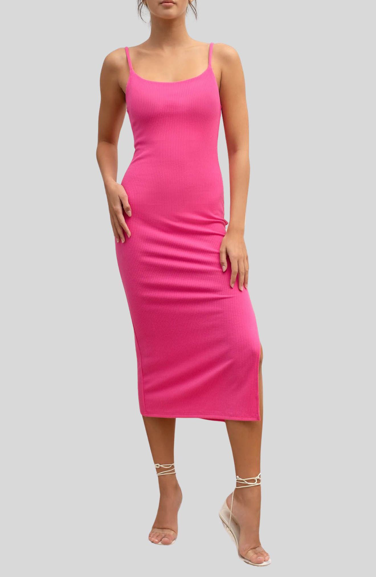 Blu Pepper Ribbed Body-Con Dress