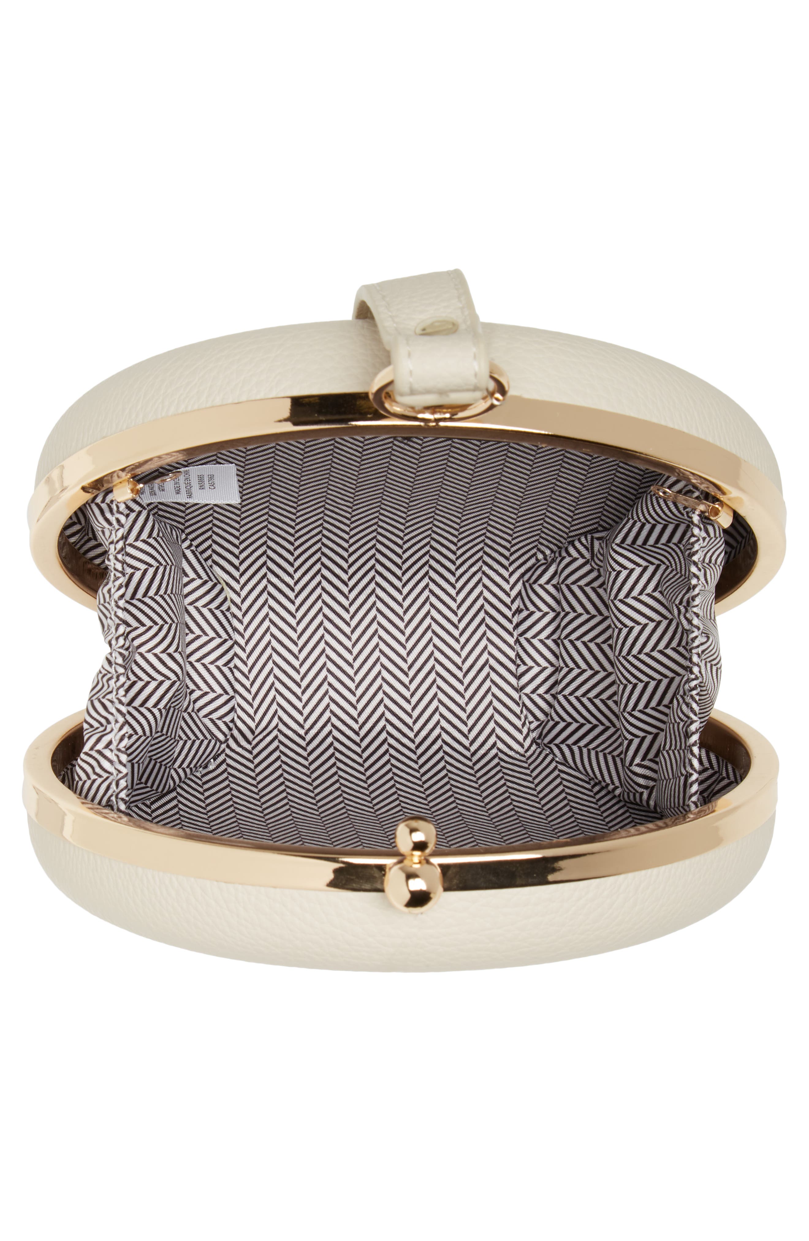 Julia Vegan Leather Canteen Minaudière, Alternate, color, BONE