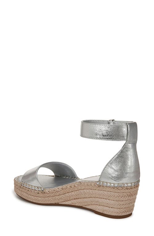 Franco Sarto Pela Espadrille Platform Sandal In Silver Grey
