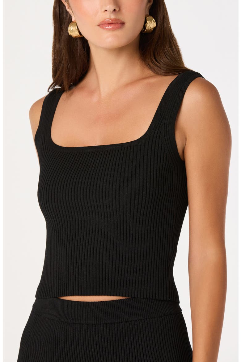 Halie Rib Crop Tank, Alternate, color, BLACK