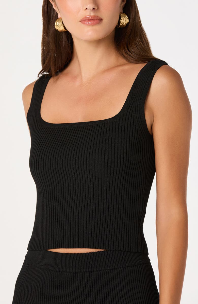 ASTR the Label Halie Rib Crop Tank, Alternate, color, Black