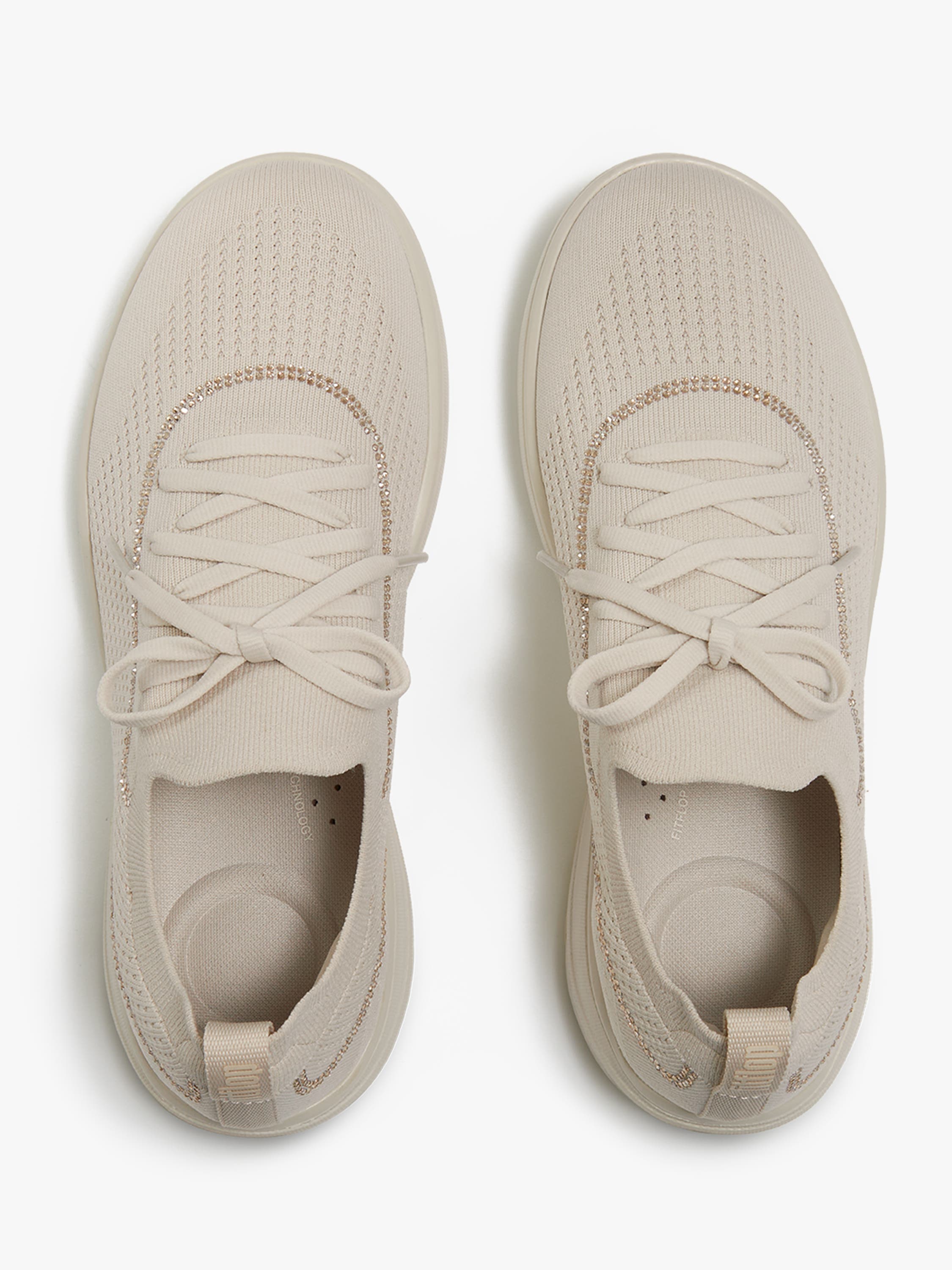 Super-Q Crystal-Trim Sneakers, Alternate, color, Paris Beige