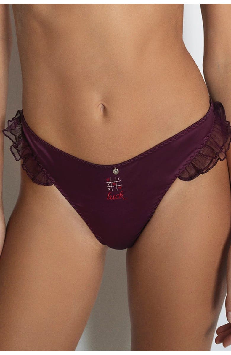 House Of Silk Luck Thong, Main, color, Plum