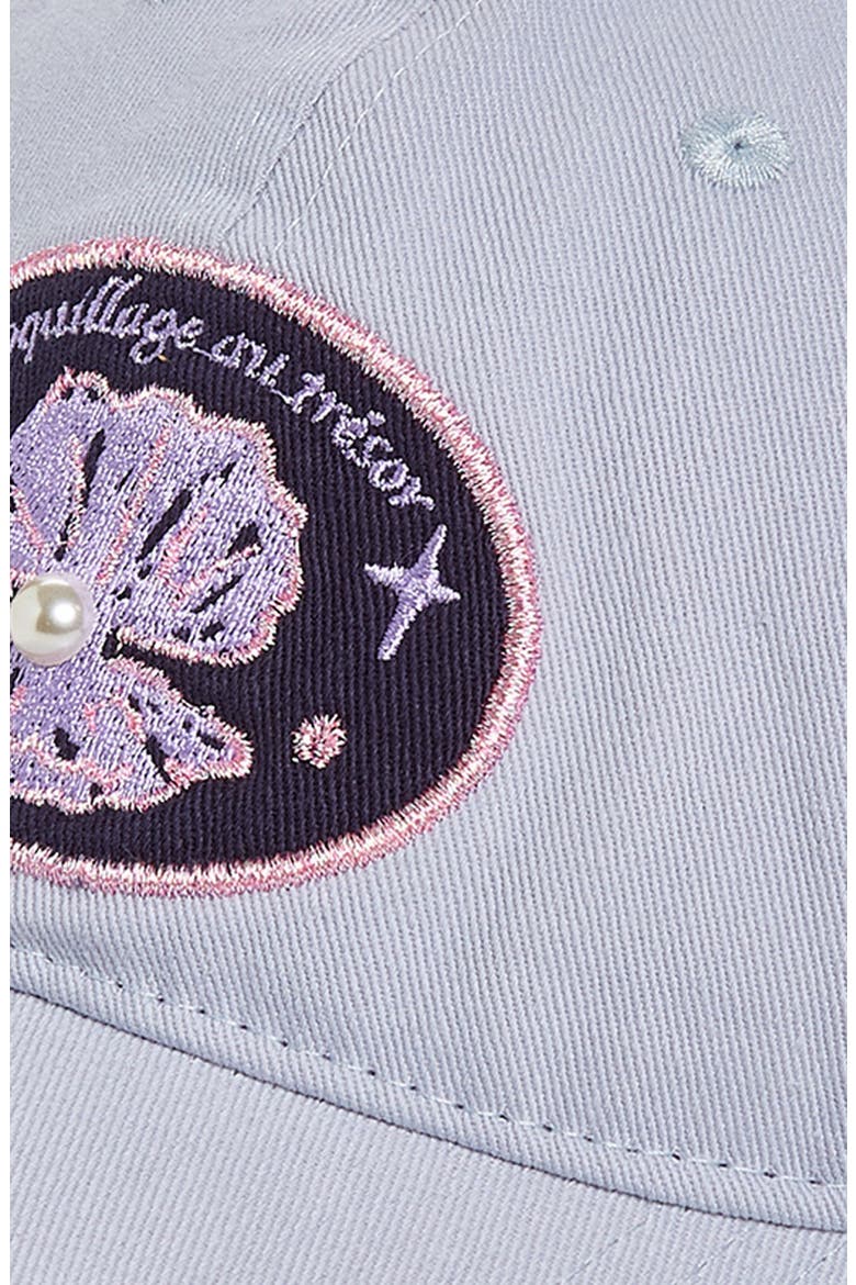 Embroidered Patch Twill Baseball Cap, Alternate, color, BLUE CLAM