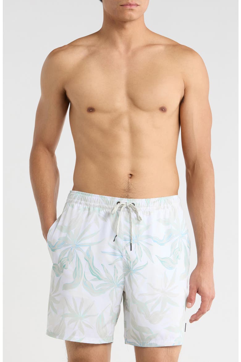 Unwind Swim Trunks, Main, color, WHITE