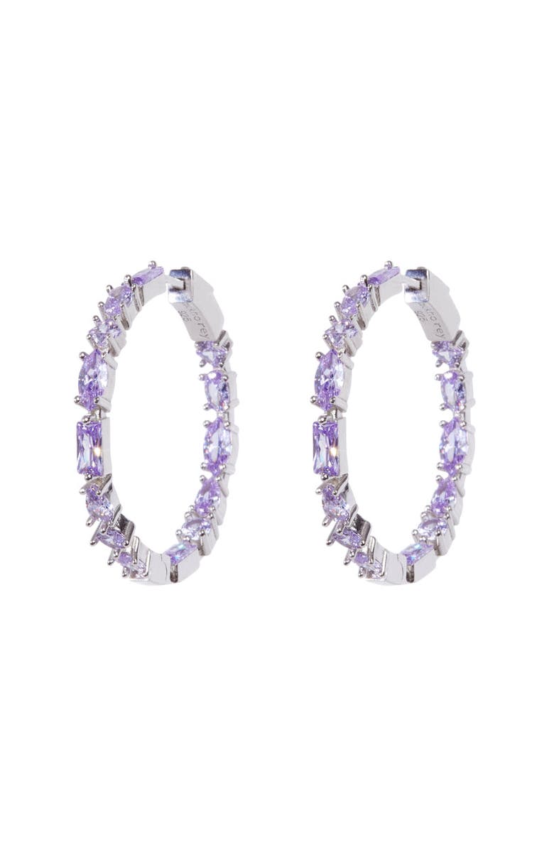 NICKHO REY Kennedy Hoop, Main, color, Lavender/White Rhodium