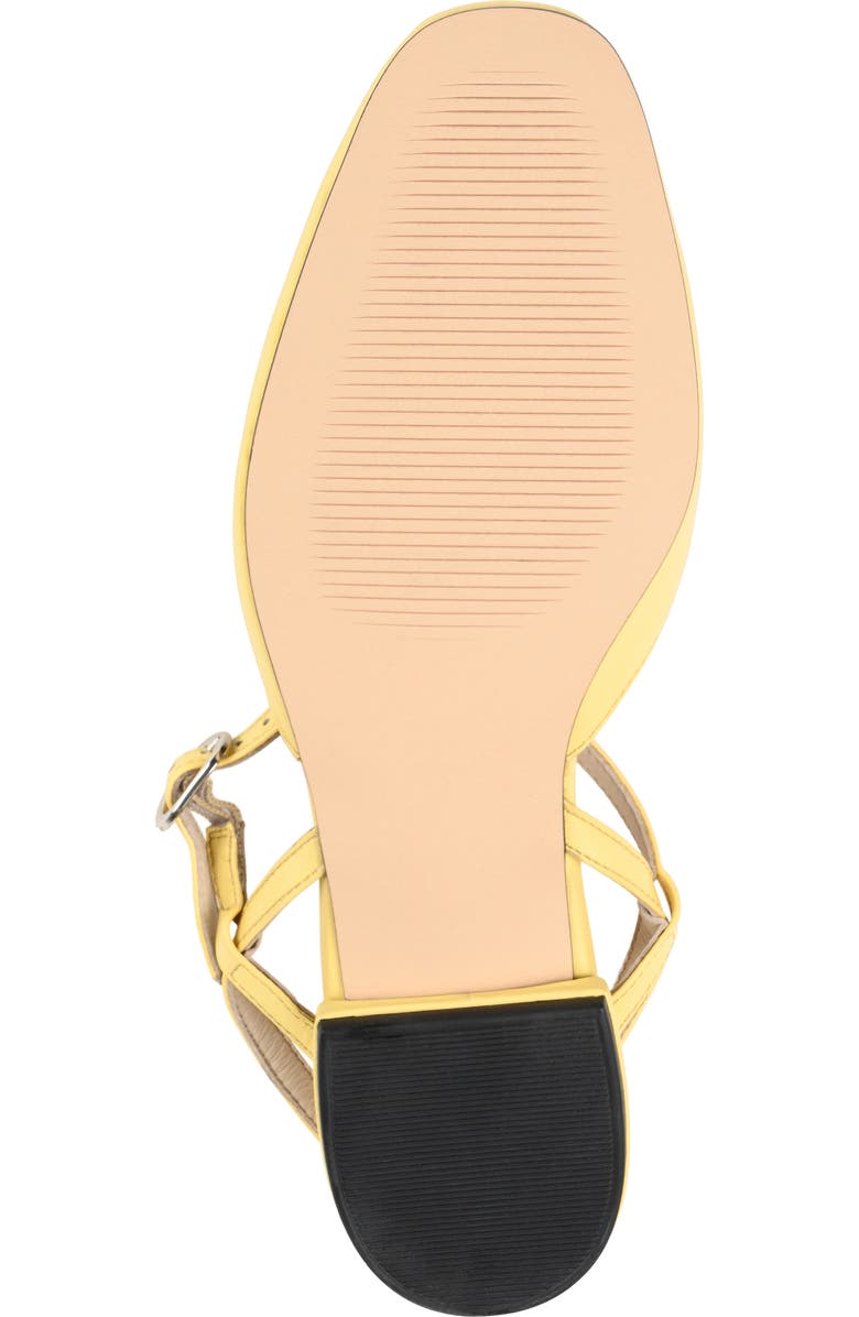 Journee Collection Amannda Ankle Strap Low Pump, Alternate, color, Yellow